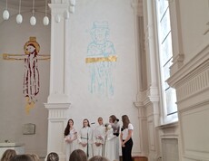 Unsere Schüler*innen gestalteten den Schlussgottesdienst.