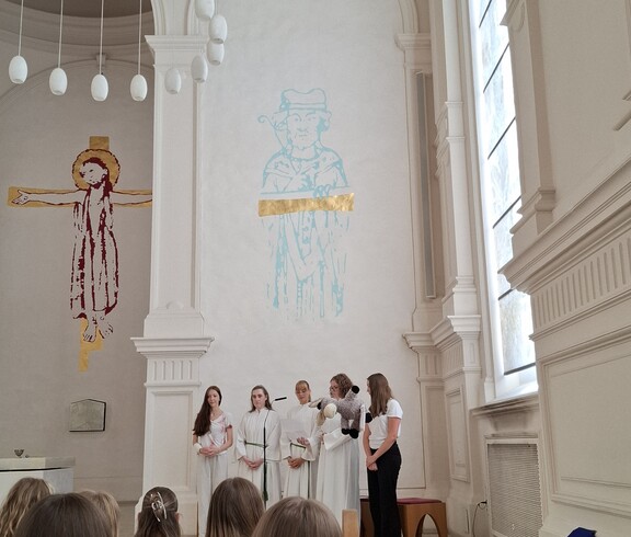 Unsere Schüler*innen gestalteten den Schlussgottesdienst.