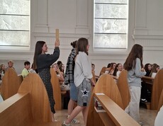 Unsere Schüler*innen gestalteten den Schlussgottesdienst.